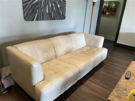 White Leather Couches For Sale In Montclair CA OfferUp