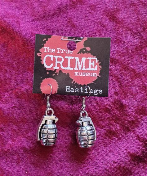 Grenade Earrings True Crime Museum