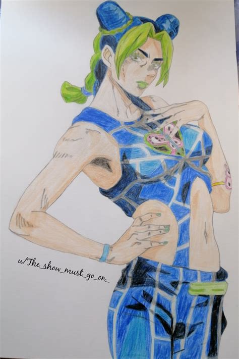 Jolyne Kujo In Anime Style With Manga Colours Oc Rstardustcrusaders