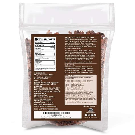 Healthworks Cacao Nibs Raw Organic Oz Lb Criollo Bean