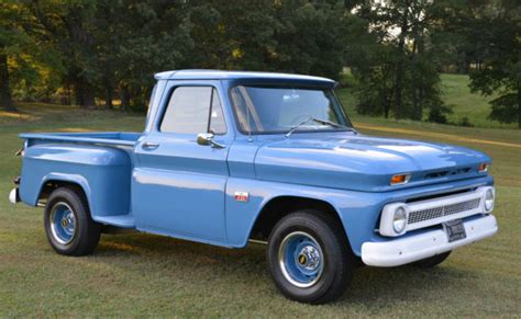 Chevrolet C 10 1966 BLUE For Sale 1966 CHEVROLET C10 SWB STEPSIDE