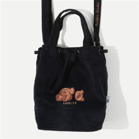 Ambler Oops Bear Corduroy Mini Cross Bag Harumio