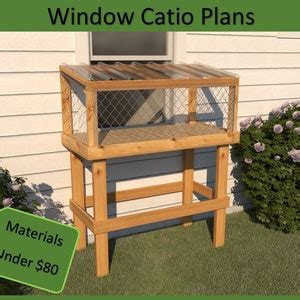 Window Catio Cat House Plans - Etsy