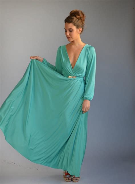 Bridesmaids Dress, Green Evening Dress Floor Length Bell Shape Dress, Golden Feather Belt ,bell ...