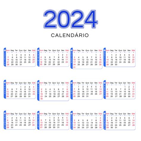 Calendario 2024 Png Portugues Gayle Hermina