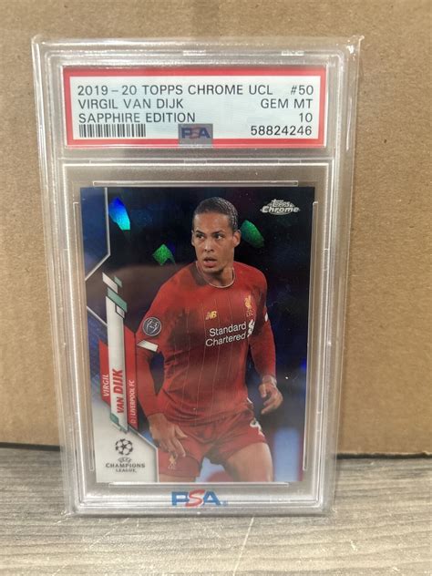 Virgil Van Dijk Topps Chrome Uefa Champions League Sapphire