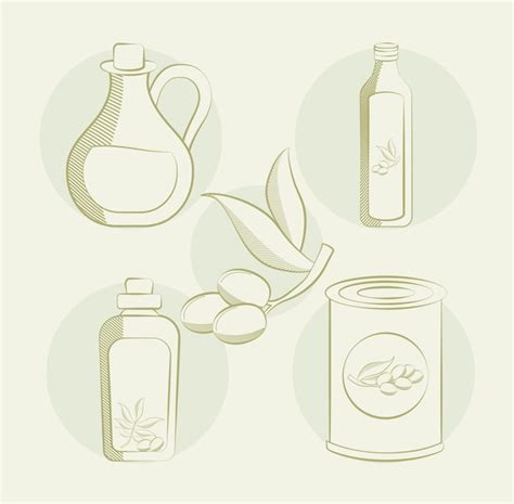 Premium Vector Five Olive Items