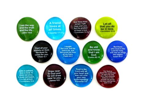 Buy Lifeforce Glass Scripture Glass Stones 12 Of Your Favorite Inspiring Bible Verses On