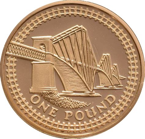 £1 One Pound Proof Gold Coin Bridges 2004 Forth Railway £97390