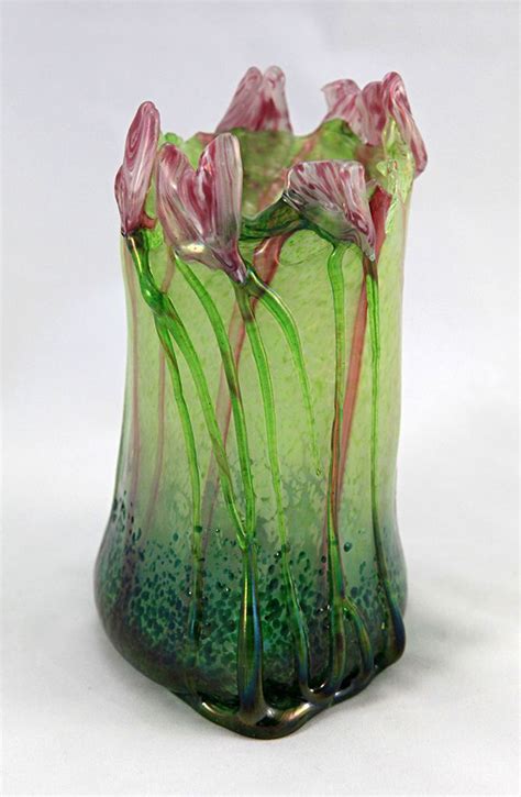 Modern Hungarian Glass Gallery Of Ágnes Smetana Glass Art Tulips In Vase Hand Blown Glass