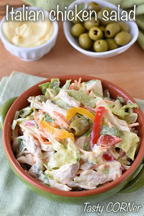 Italian Chicken Salad Classic Recipe With Mayonnaise Based Dressing