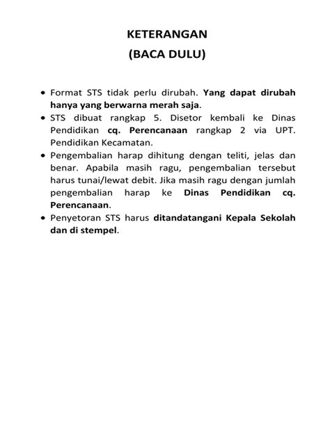 Contoh Sts Bos Pdf