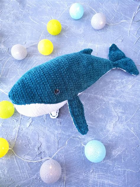 Whale stuffed animal Cute crochet ocean animals Baby | Etsy