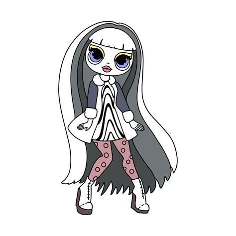 Målarbild LOL OMG Groovy Babe Lights Coloring for Kids