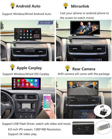 Road Top Wireless Carplay And Android Auto Wireless Mirroring Portable