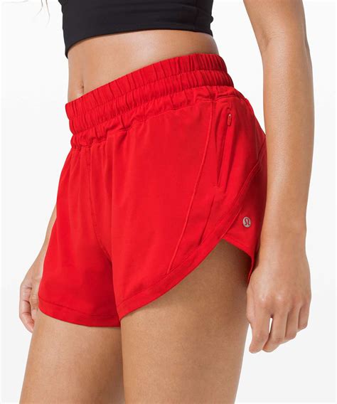 Lululemon Track That High Rise Short Lined Dark Red Lulu Fanatics