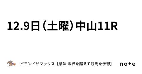 129日（土曜）中山11r｜ビヨンドザマックス【意味限界を超えて競馬を予想】