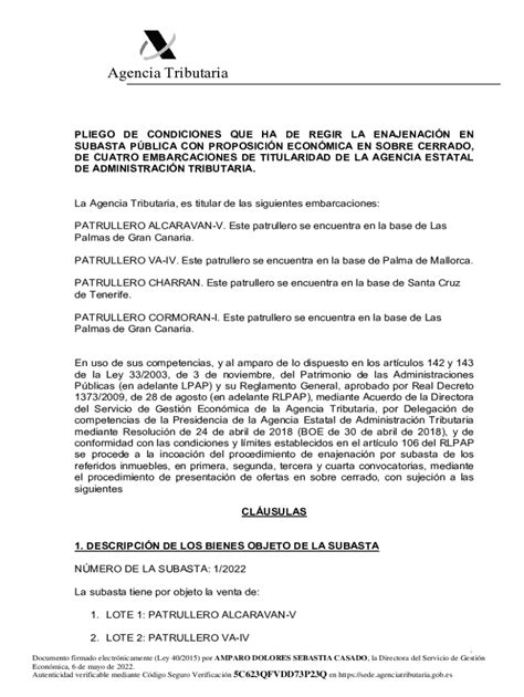 Completable En L Nea Agenciatributaria Gob Pliego De Condiciones