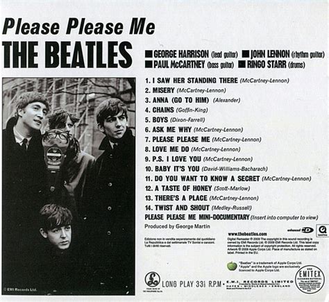 Beatles Please Please Me Album Cover