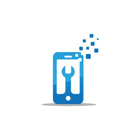 Mobile Repair Logo Design Template,wrench and gear icon smartphone