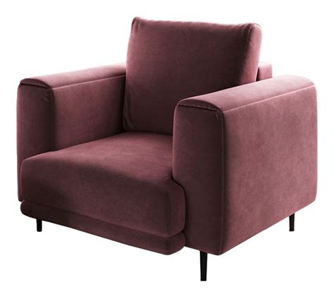 Fauteuil Design Velours Rose Cuivr Et Pieds M Tal Noir Arkia Cm