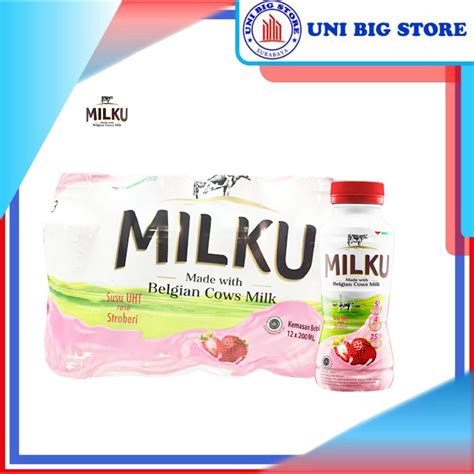 Jual Milku Uht Strawberry Milk Ml X Pcs Dus Susu Stroberi