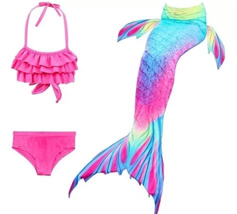 Bañador Sirena Cola Bikini Cosplay Bañador Para Niñas Meses sin interés