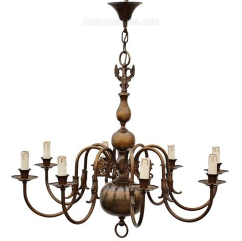 Antiques Atlas Large Flemish Brass Bronze Arm Lamp Chandelier