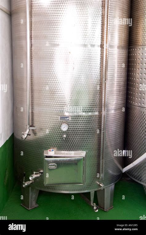 Stainless Steel Fermentation Tanks In The Winery Vita I Vitaai Vitai