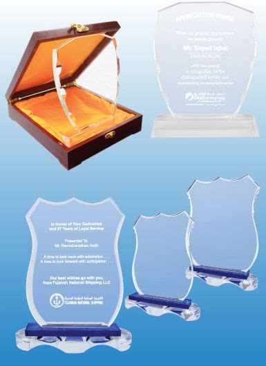 Crystal Awards With Engraving And Printing