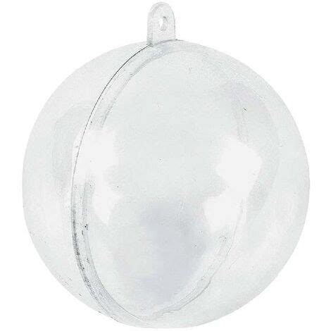 Boule De Boule En Plexiglas Transparent De 8 Cm Pour Arbre De Noel De