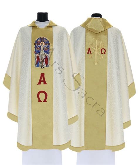 Gothic Chasuble Crucifixion 747 KG25 Cream Unlined ALL PRODUCTS