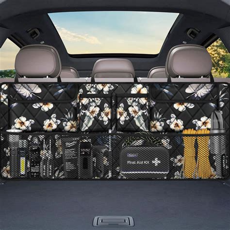 Femuar Car Trunk Organizer Large Capacity Backseat Trunk Organizer