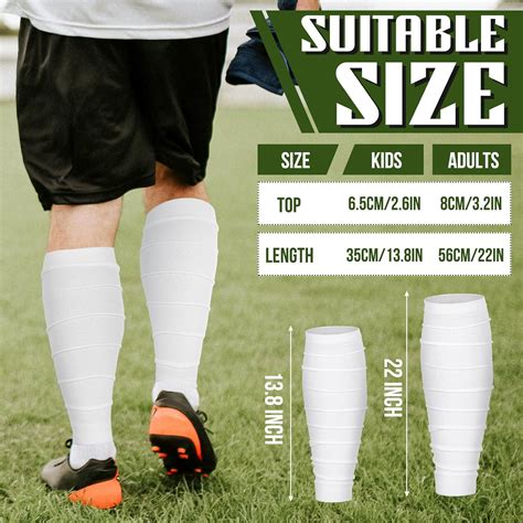 Toulite 6 Pairs Football Leg Sleeves Football Calf Compression Sleeves