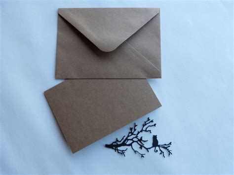 10 Kraft Envelopes and Cards - Etsy