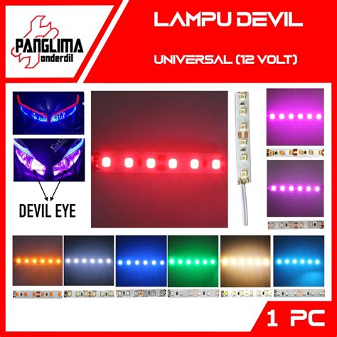 Jual Lampu Demon Devil 6 Mata Variasi Alis Eyes Eye LED Titik Terang