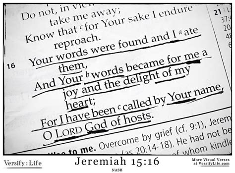 Jeremiah 1516 Bible Verses Biblical Quotes Life Verses