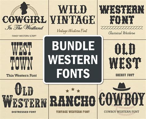 Western Font Bundle Wild West Font Old West Font Western Font Etsy