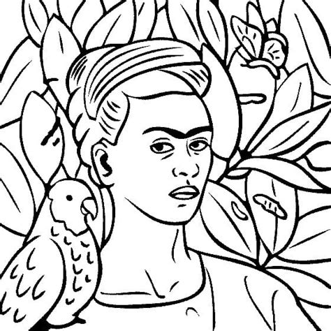 Desenhos De Frida Kahlo Para Colorir E Imprimir Colorironline