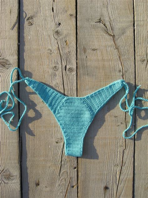 Bikini all uncinetto in turchese chiaro Può essere Etsy Italia