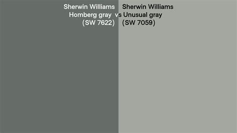 Sherwin Williams Homberg Gray Vs Unusual Gray Side By Side Comparison