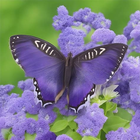 Premium AI Image | Floral garden outdoor purple butterfly