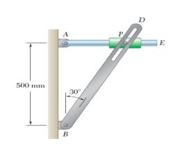 Solved Motion Of Pin P Is Guided By A Slot Cut In Rod BD And Chegg