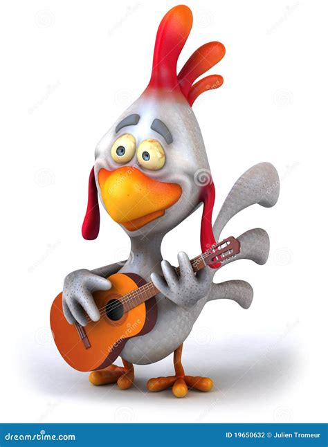 Chicken And Guitar Stock Photography Image 19650632