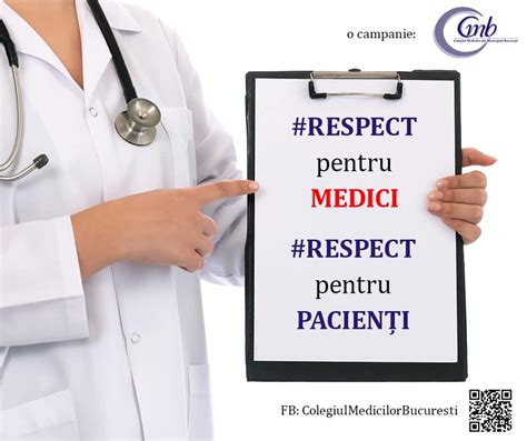 RESPECT pentru Medici RESPECT pentru Pacienţi campania CMMB lansată