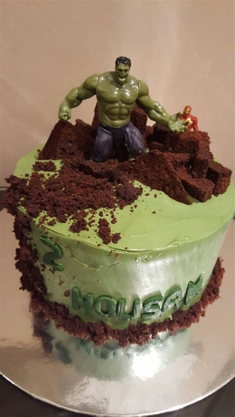 Hulk Cake That I Made For My Nephews 2nd Birthday Hulk Birthday