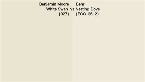 Benjamin Moore White Swan 927 Vs Behr Nesting Dove ECC 36 2 Side By