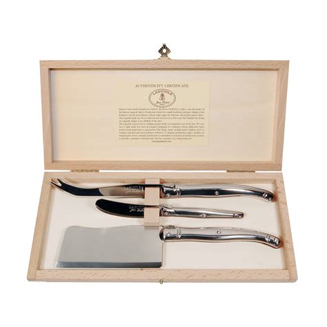 Laguiole 3 Cheese Knives Olive In Box Kom Amsterdam