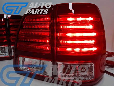 Clear Red Led Tail Lights For 98 07 Toyota Land Cruiser Fj100 Lc100