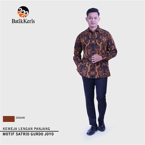 Jual Batik Keris Kemeja Reguler Fit Lengan Panjang Tanpa Masker Satrio